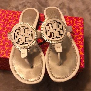 EUC Tory Burch Miller Fringe Sandal size 8.5